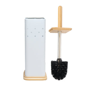 Eco Basics Square Toilet Brush Set – White
