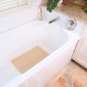 Non-Slip Shower Mat, Latte – White Magic, in a bathtub