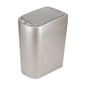 White Magic Bathroom Sensor Bin stainless steel — motion detection touch-free hygiene