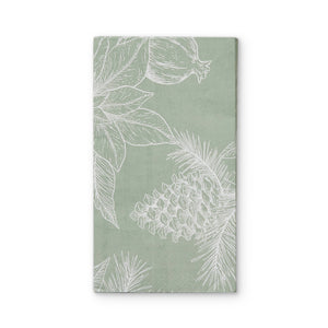 Poinsettia Green Paper Napkin Set 20pc - view 2