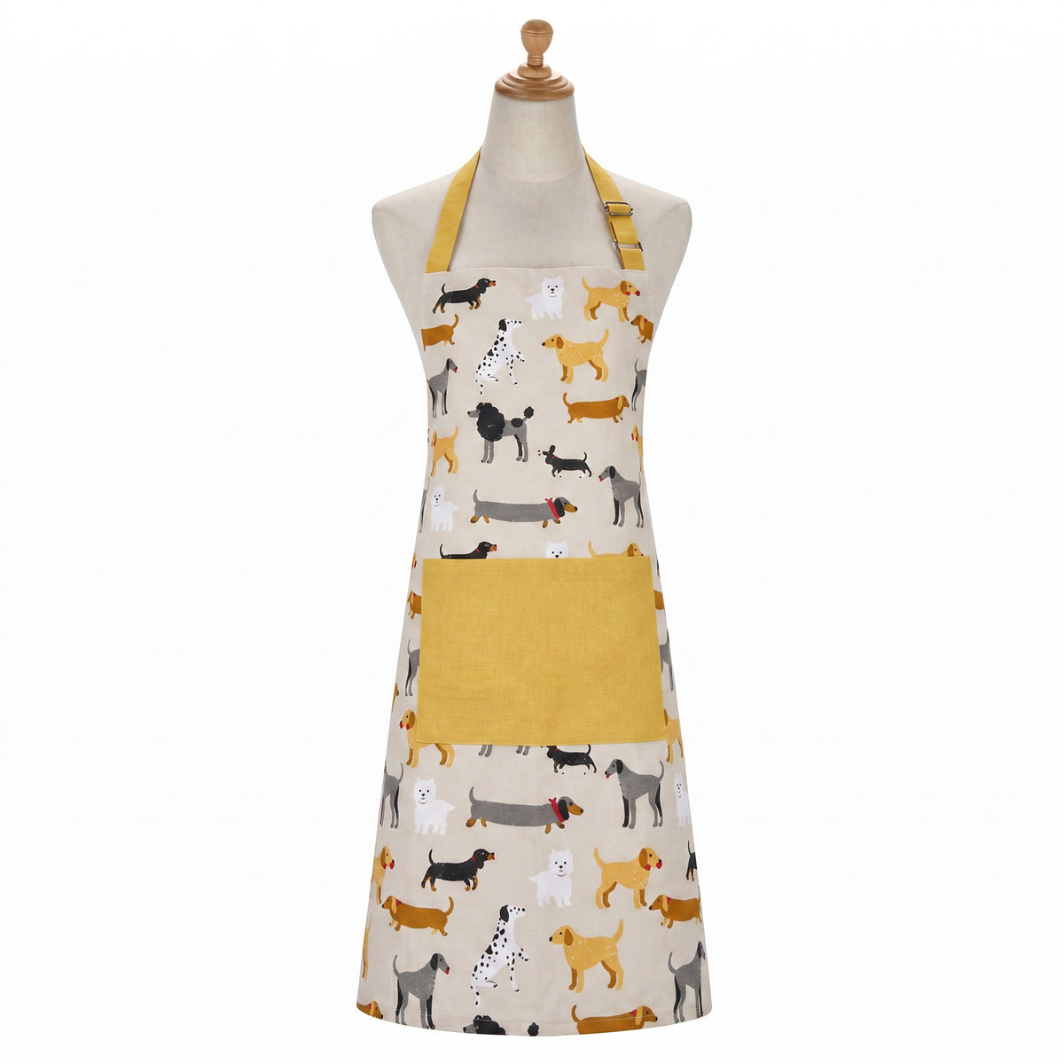 Davis & Waddell Pawwfect Dog Print Apron 80x70cm - cotton kitchen apron