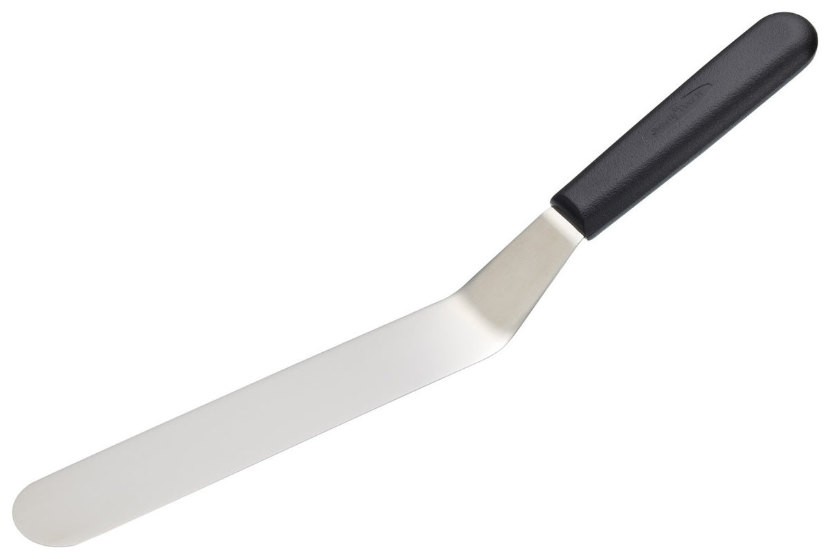 MasterCraft Cranked Palette Knife 37cm - stainless steel icing spreader with plastic handle