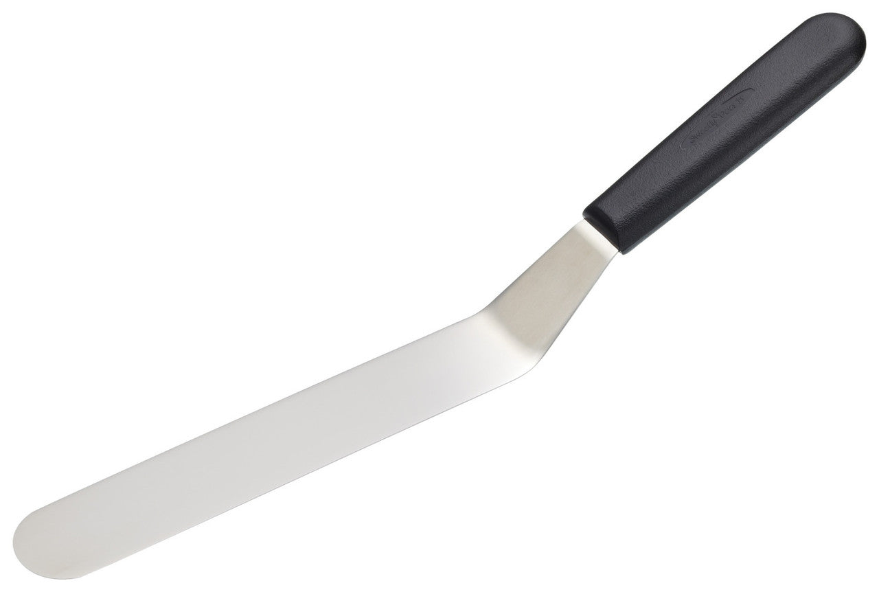 MasterCraft Cranked Palette Knife 37cm - stainless steel icing spreader with plastic handle