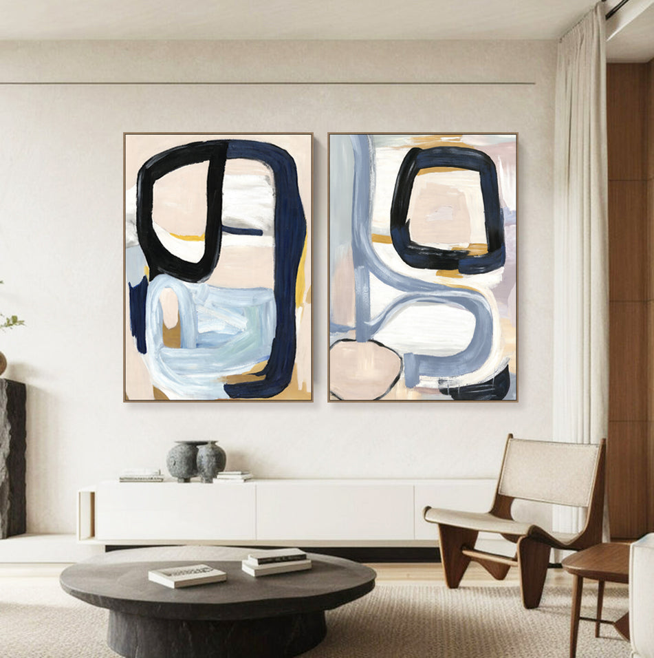 Admiration A Framed Canvas Print 90x120cm - Abstract Wall Art