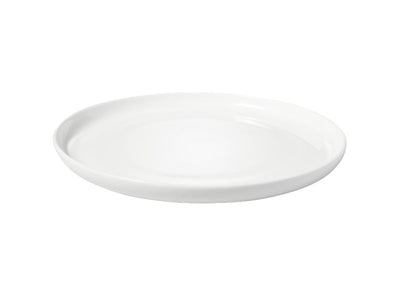 Maxwell & Williams Cashmere High Rim Entrée Plate 23cm White angled view - fine bone china tableware