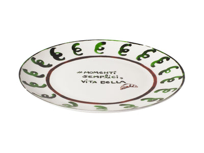 Aperitivo Club Dolce Momenti coupe side plate 19cm, angled view – Casa Domani