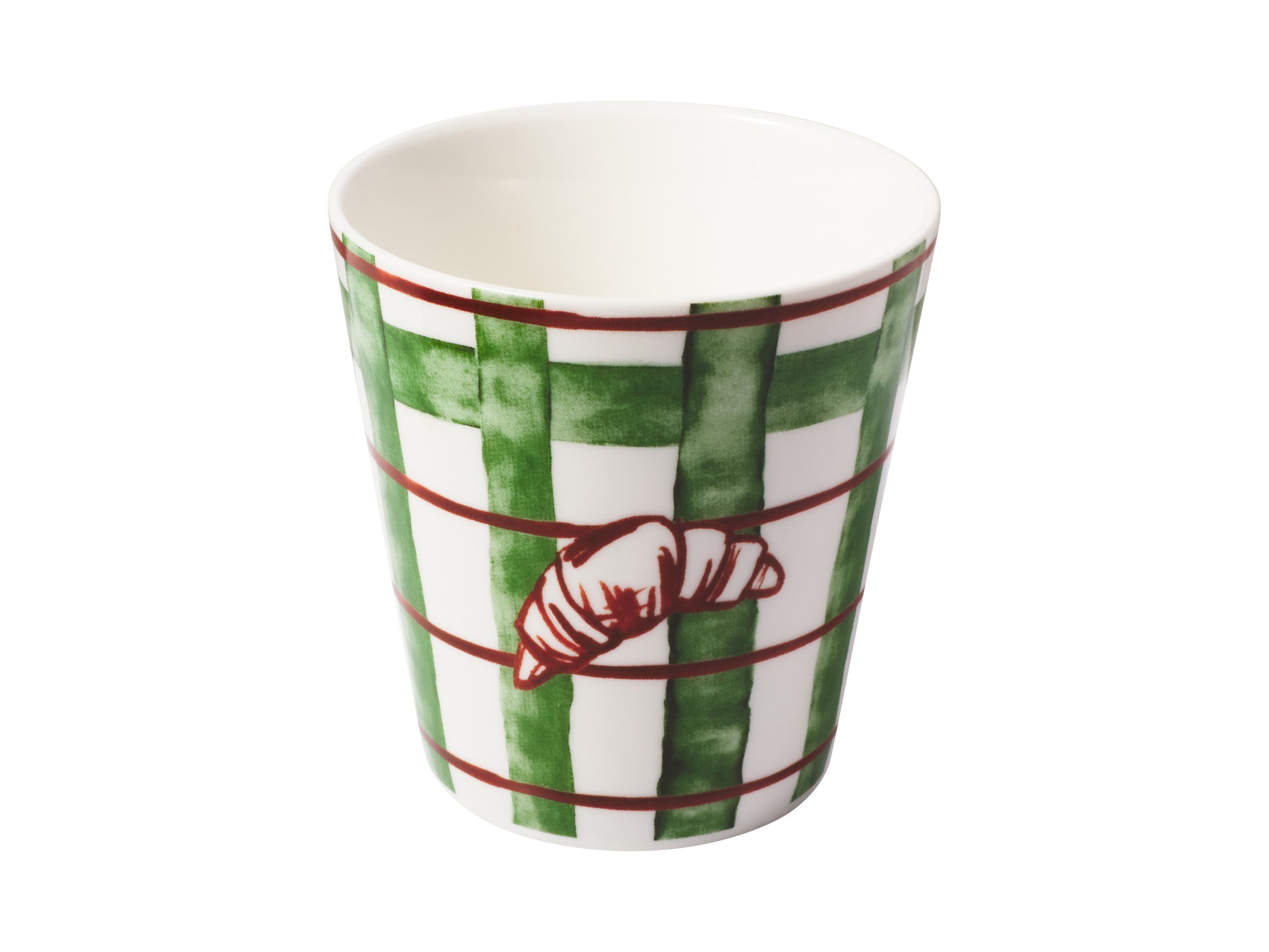 Aperitivo Club Dolce conical latte mug 310ml, angled view – Casa Domani