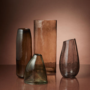 Amalfi Isha Vase Moss Green - glass vase