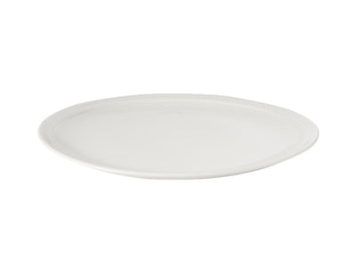 Casa Domani Cordone Round Platter 33cm White - angled view