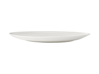 Casa Domani Cordone Round Platter 33cm White - front view