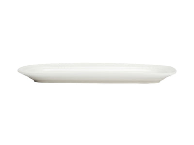 Casa Domani Cordone Rectangular Platter 28.5x14.5cm White - front view