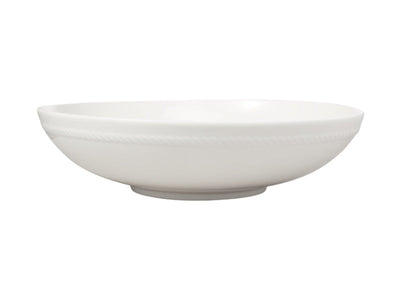Casa Domani Cordone Coupe Serving Bowl 28x7cm White - porcelain serving bowl