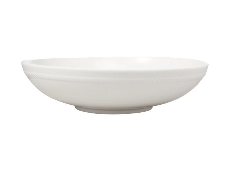 Casa Domani Cordone Coupe Serving Bowl 28x7cm White - porcelain serving bowl