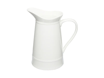 Casa Domani Cordone Porcelain Pitcher 2L White - angled view