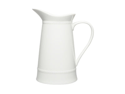 Casa Domani Cordone Porcelain Pitcher 2L White - porcelain jug