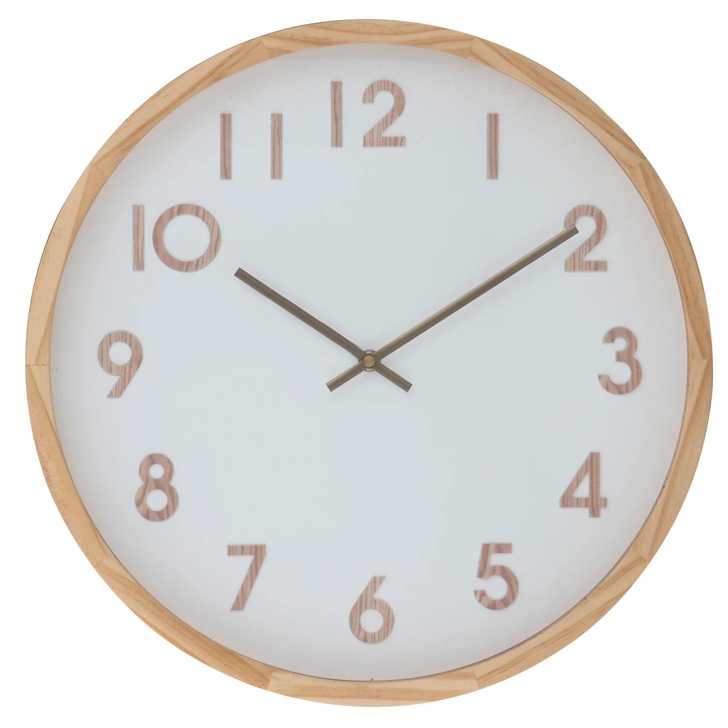 Leonard Wall Clock 41.5cm Natural & White