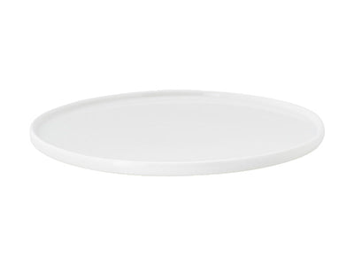 White Basics high rim dinner plate – alternate angle