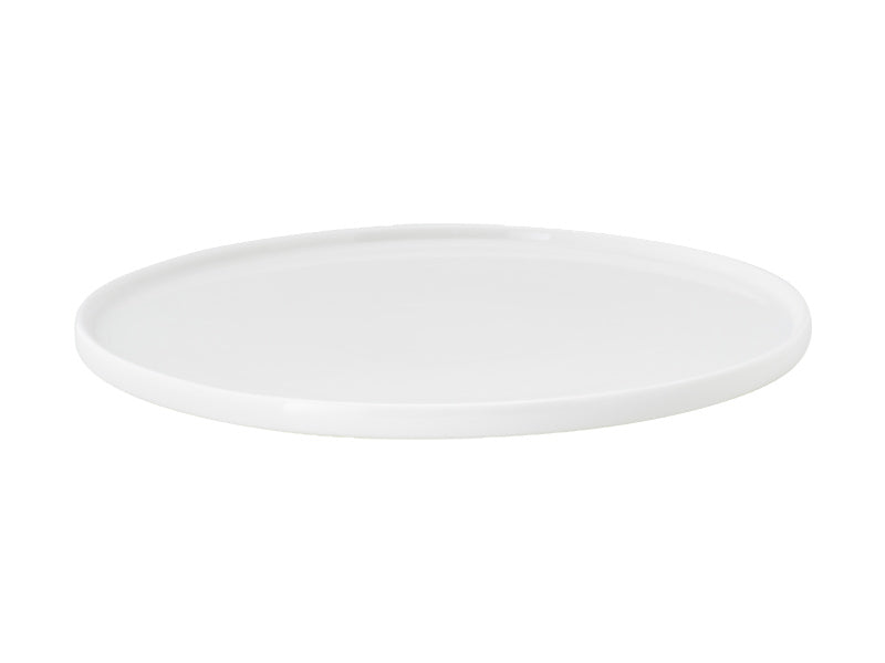 White Basics high rim dinner plate – alternate angle