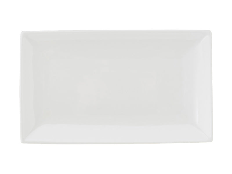 Maxwell & Williams White Basics Rectangular Platter 27x16cm White - white porcelain servingware