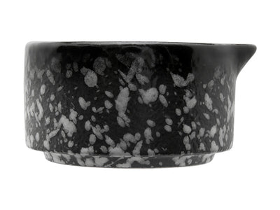 Maxwell & Williams Caviar Granite Sauce Dish/Pourer 80mL Black & White angle view - porcelain tableware