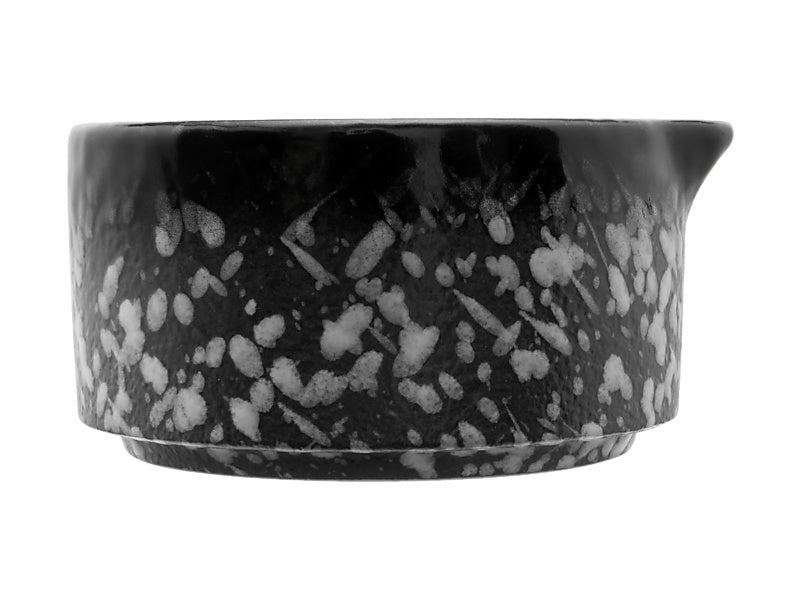 Maxwell & Williams Caviar Granite Sauce Dish/Pourer 130mL angle view - black granite servingware