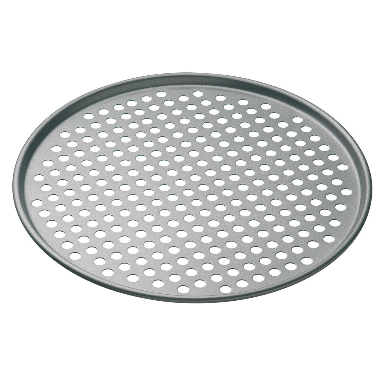 MasterCraft Round Pizza Crisper 32cm Non-Stick - carbon steel pan with aerating holes