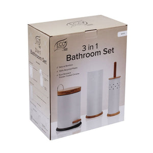 Eco Basics 3 in 1 Bathroom Set – White