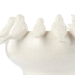 Rosemary stoneware bird vase 43cm off white - decorative vase - view 2