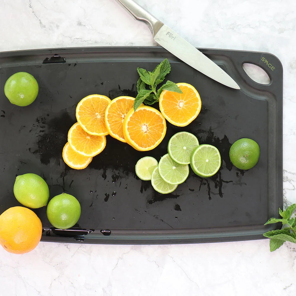 Eco Basics Cutting Board 27x15cm – Black – White Magic