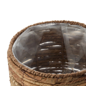 Albi Solana Banana Leaf Planter 26x33cm Natural - woven indoor planter (view 3)