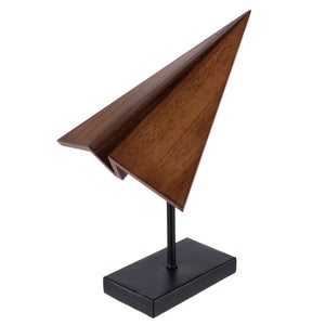 Kanoa Paper Aeroplane Sculpture – Natural & Black – Academy