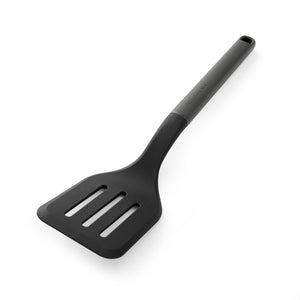 KitchenAid Slotted Turner Charcoal Grey - angled