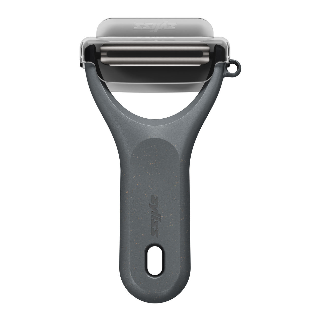 Zyliss Swivel Y Peeler with blade cover fitted - safe kitchen peeler storage