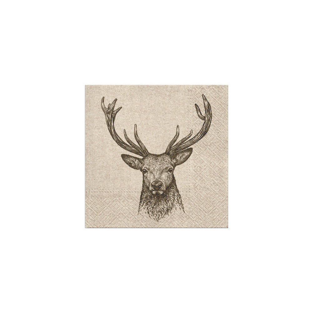 PAW We Care Lunch Napkins 33cm Deer - sustainable Airlaid paper napkins