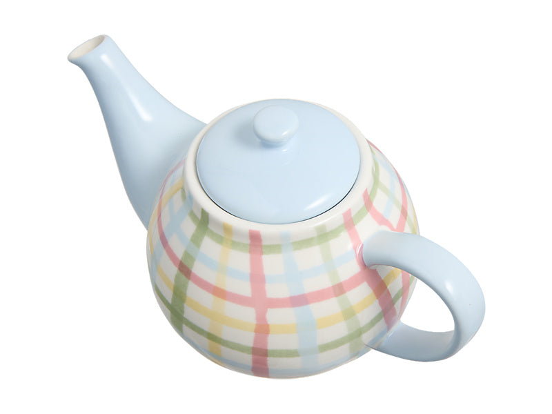 Maxwell & Williams Olde English Teapot 650mL Multi Check - overhead view