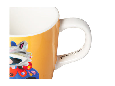 Maxwell & Williams Pete Cromer Mug 375ml Gift Boxed Raccoon - gift boxed porcelain mug - detail