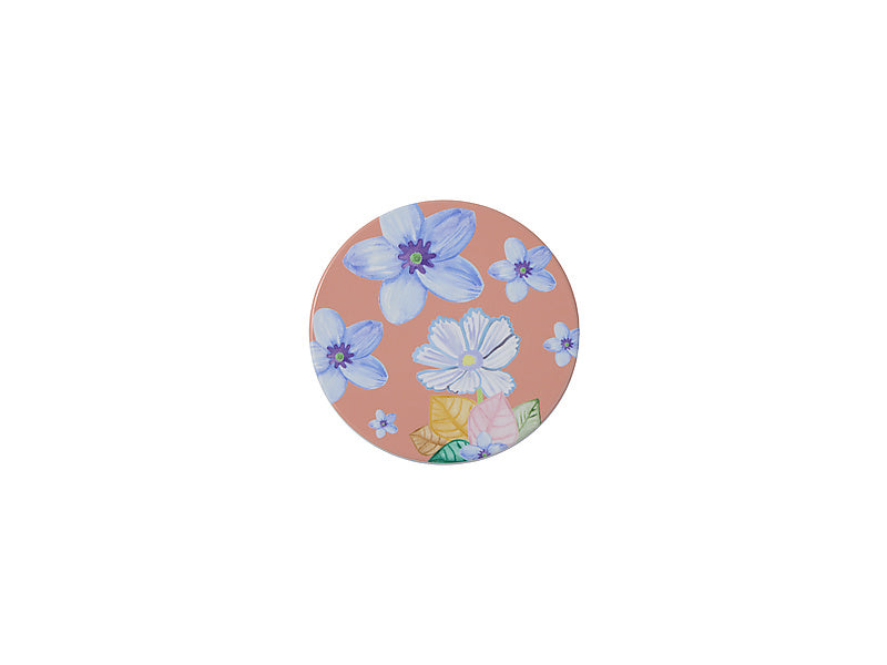 Poppy Love Ceramic Round Coaster Peach