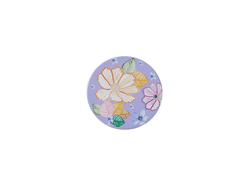 Poppy Love Ceramic Round Coaster Lilac