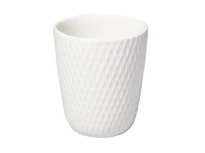Maxwell & Williams White Basics Diamonds Latte Cup White 250ml - angle view