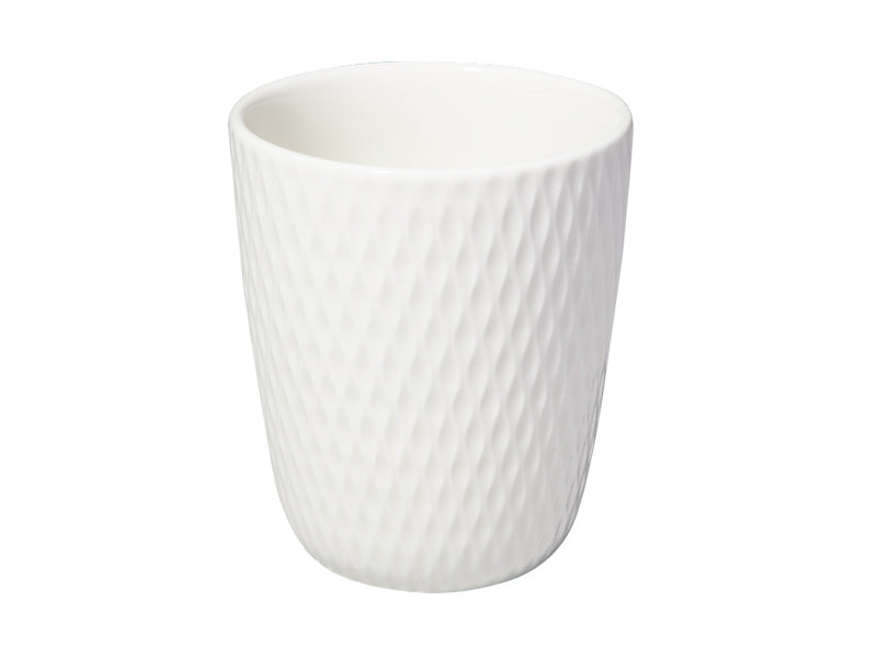 Maxwell & Williams White Basics Diamonds Latte Cup White 250ml - angle view
