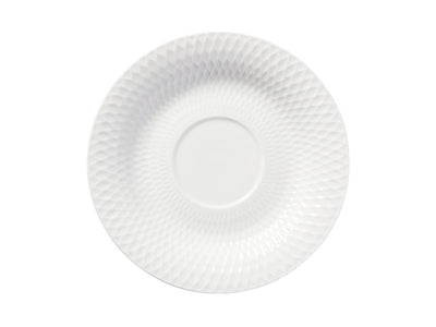 Maxwell & Williams White Basics Diamonds Footed Cup & Saucer White 200ml - top view