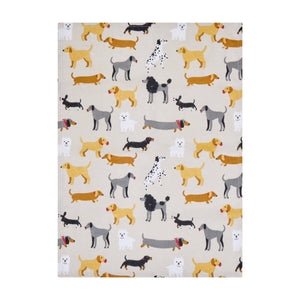 Davis & Waddell Pawwfect Dog Print Tea Towel - dog print side