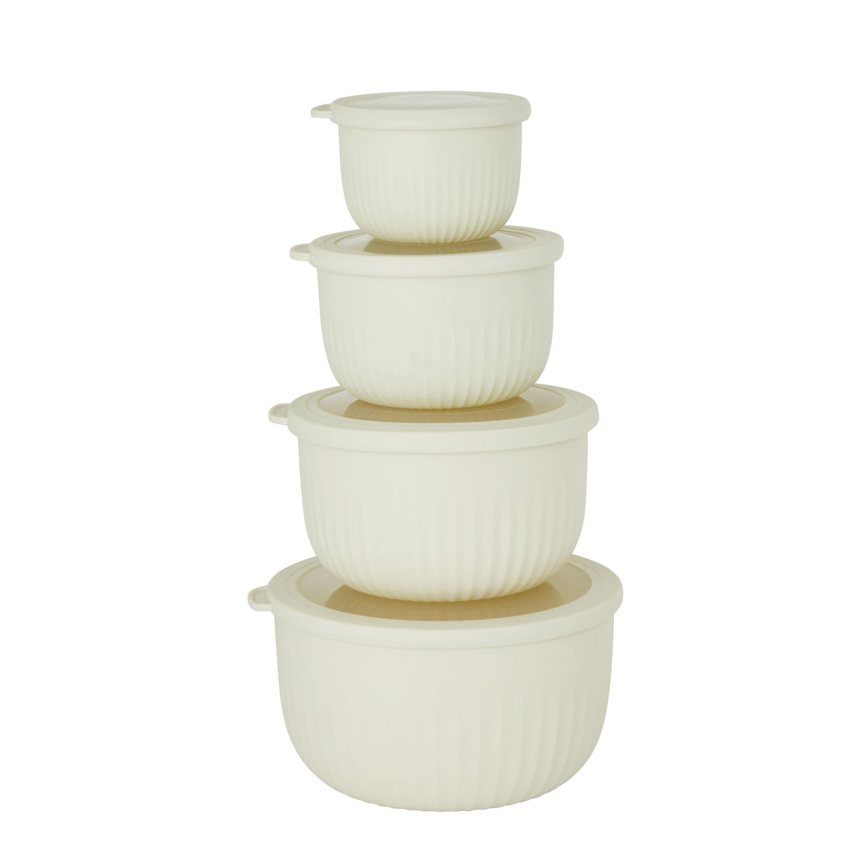 SVNA Stack Store containers cream — air-tight stackable food storage set of 4