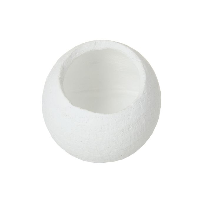 Ithaca Round Planter Large 21cm – Textured White Terracotta