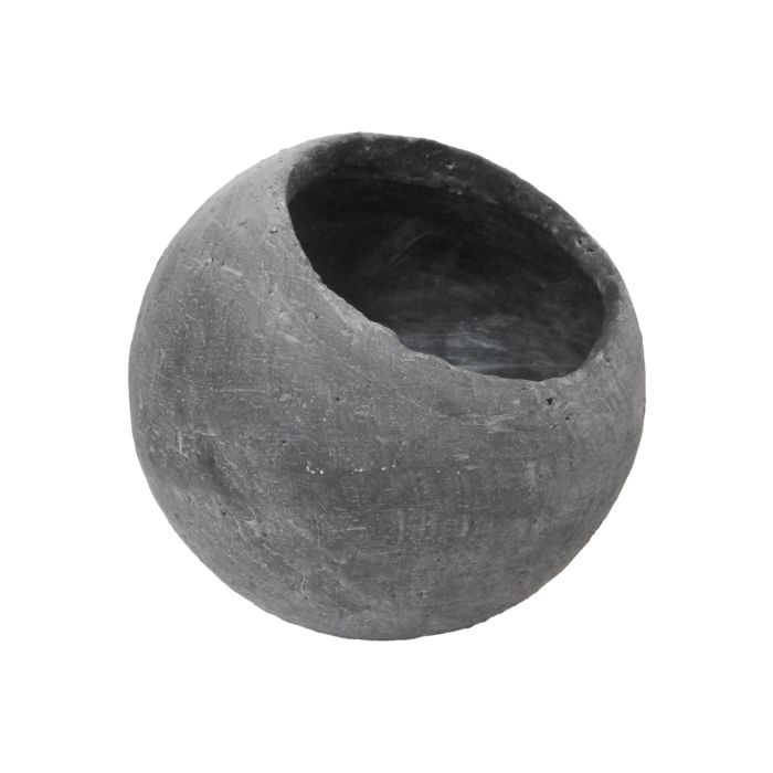 Ithaca Round Planter Large 21cm – Textured White Terracotta