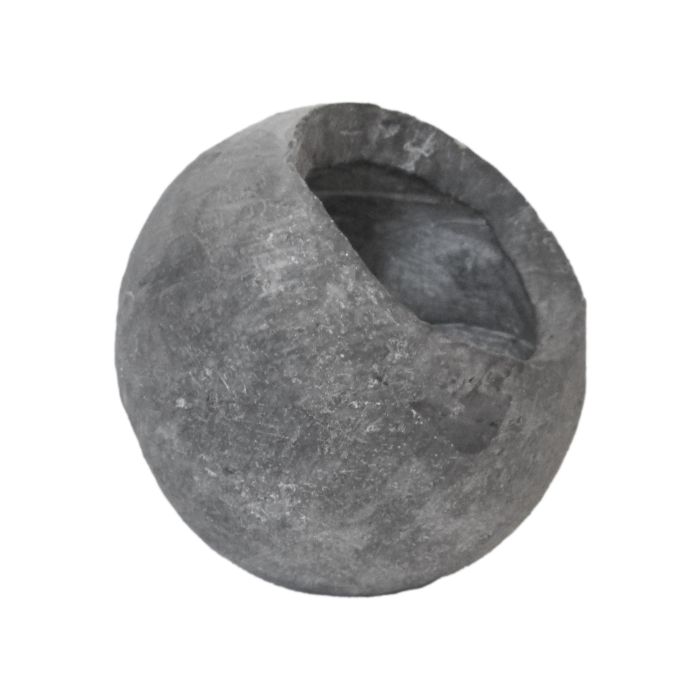 Ithaca Round Planter Large 21cm – Textured White Terracotta