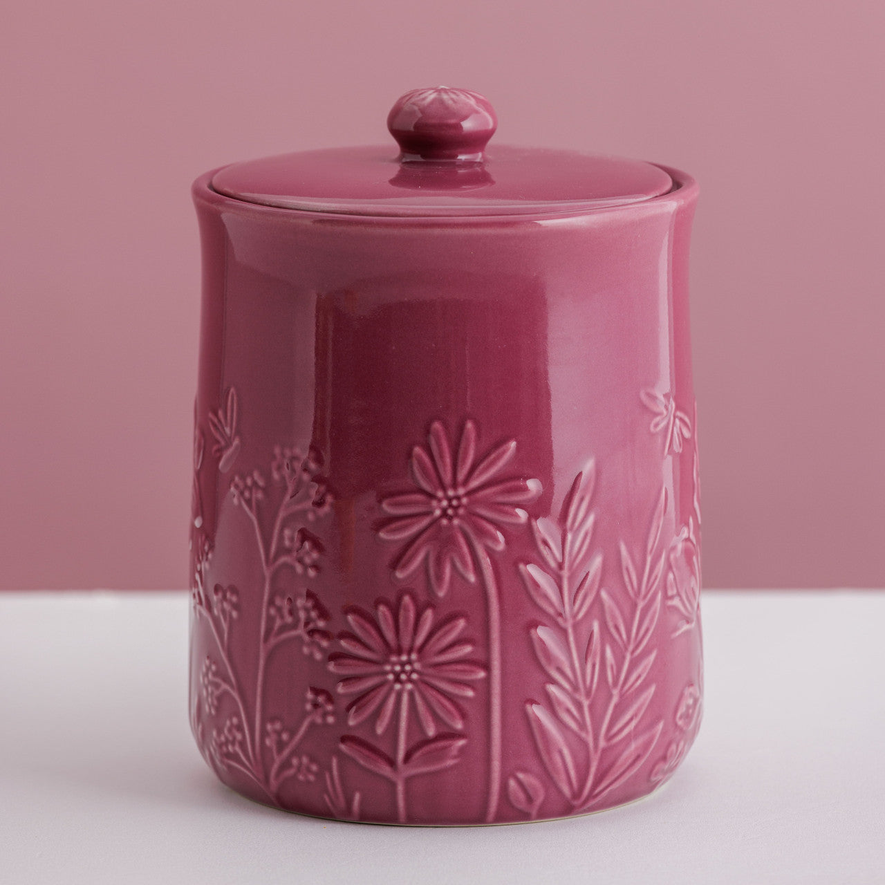 Mason Cash In The Meadow jar purple lifestyle — decorative kitchen storage