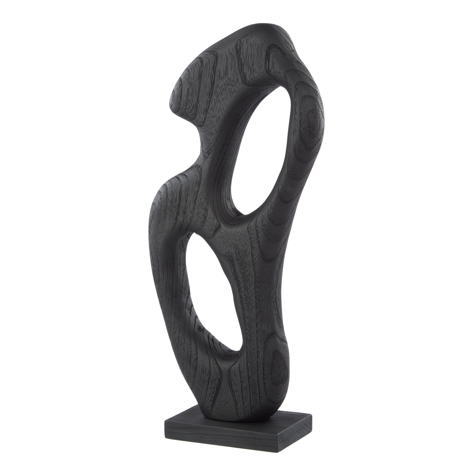 Amalfi Picton Abstract Timber Sculpture Black