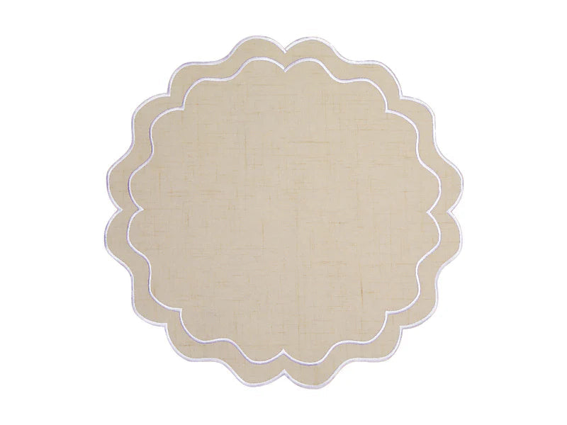 Casa Domani Banda Scallop Placemat - Cream