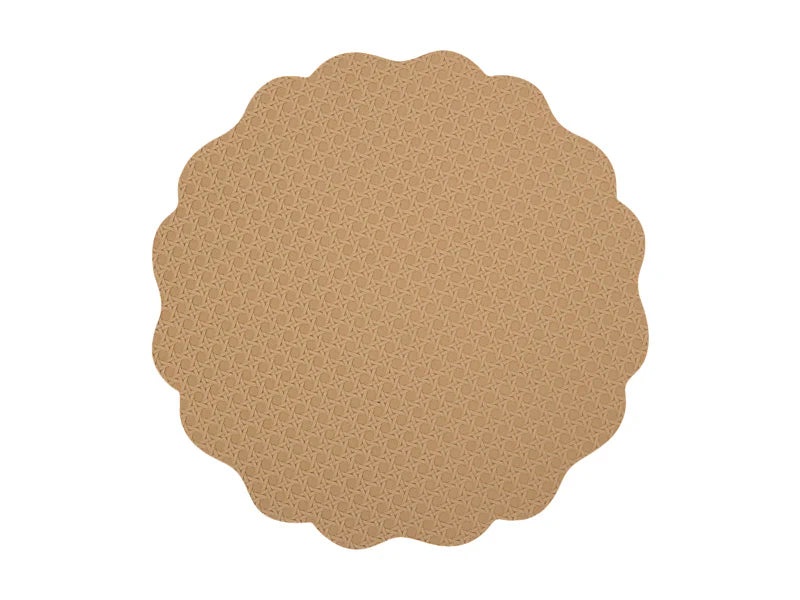 Casa Domani Banda Leather Look Placemat - Cream